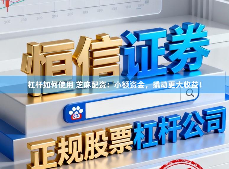 杠杆如何使用 芝麻配资：小额资金，撬动更大收益！